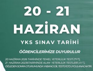 2026 YKS Takvimi ve Kritik Tarihler